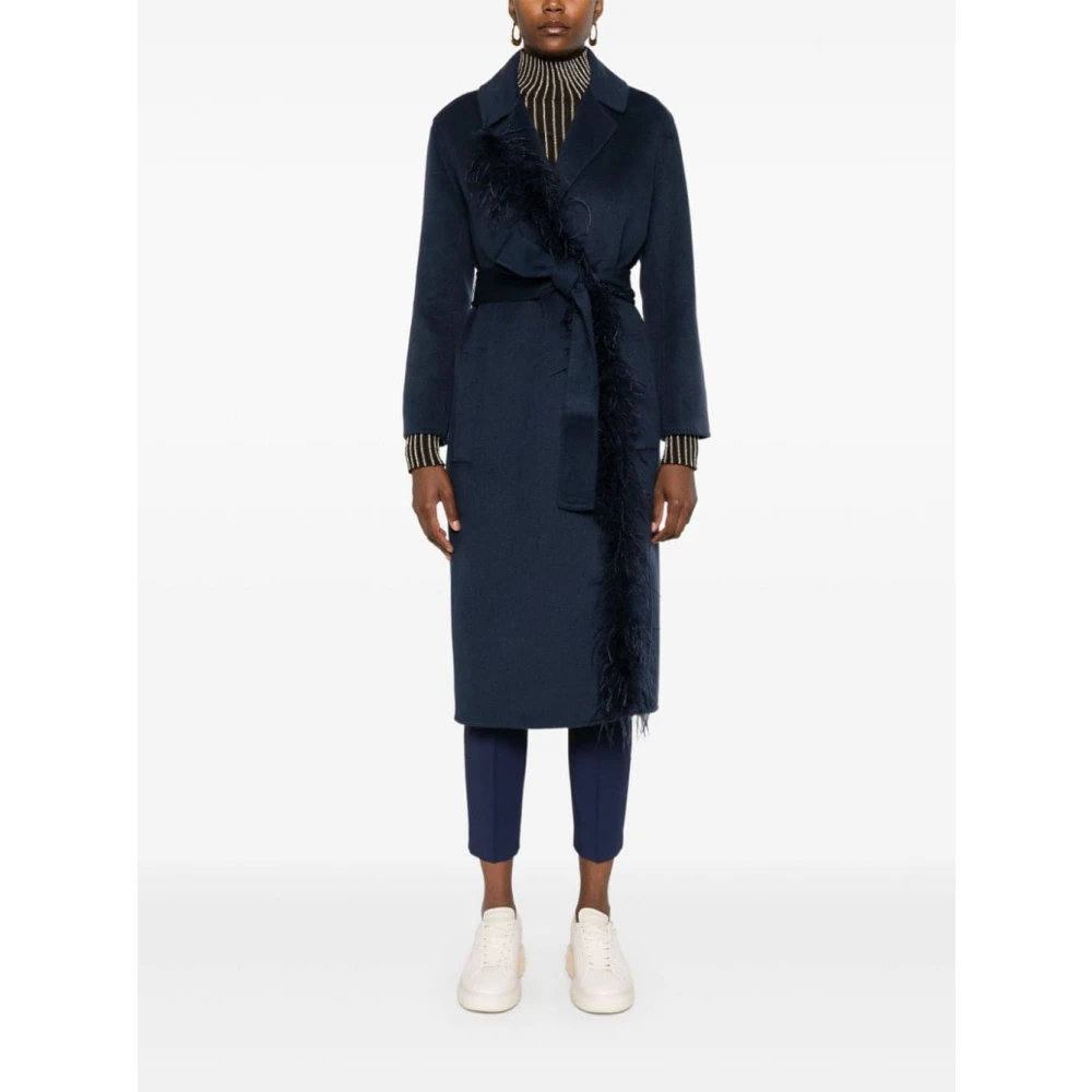 Twinset Blauwe Elegante Jas voor Vrouwen Blue Dames