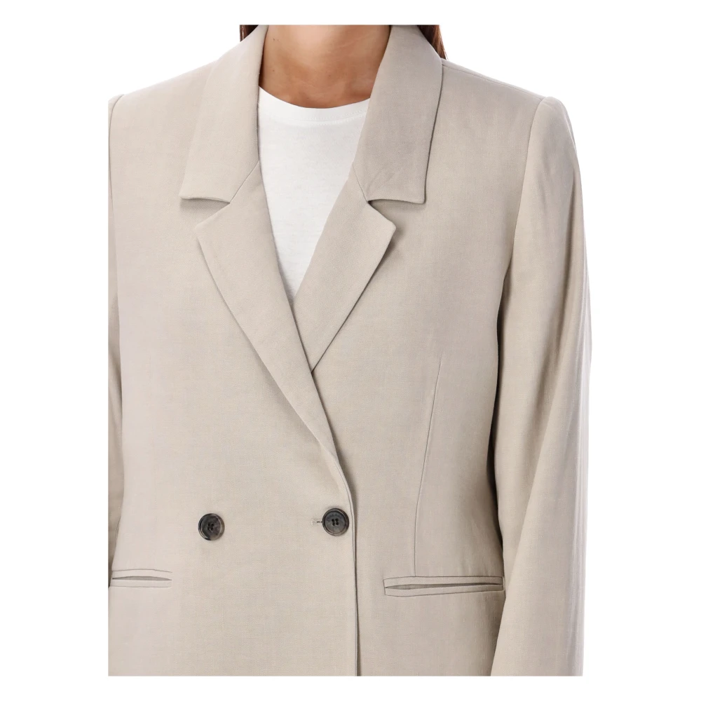 Anine Bing Beige Linnen Diana Blazer Beige Dames
