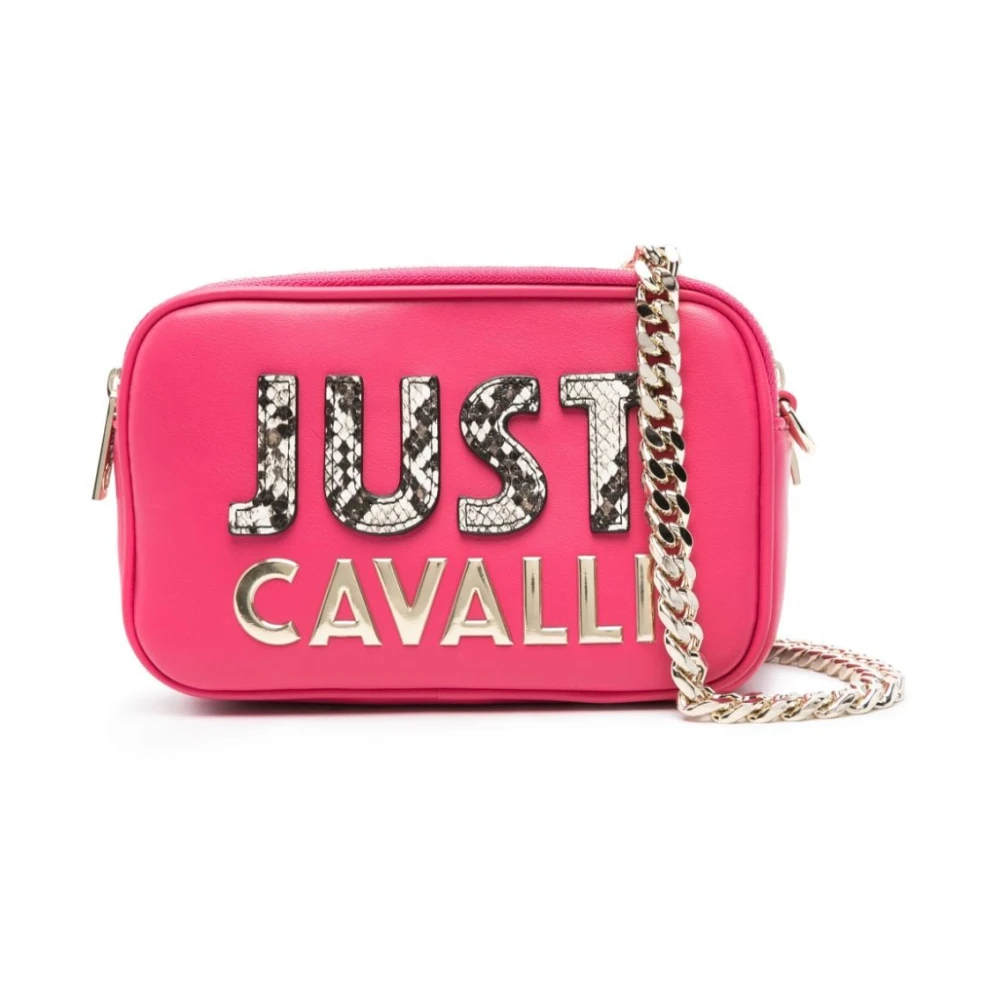 Just Cavalli Paarse Schoudertas voor Vrouwen Pink Dames
