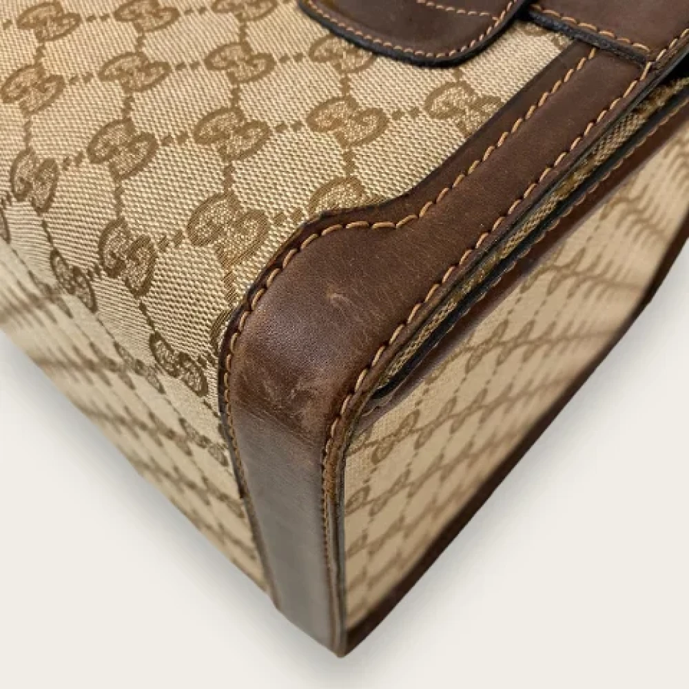 Gucci Vintage Pre-owned Canvas travel-bags Brown Dames