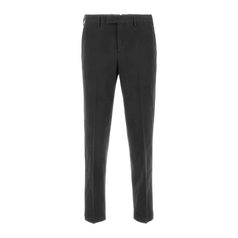 PT Torino Stretch Katoenmix Donkergrijze Broek Gray Heren