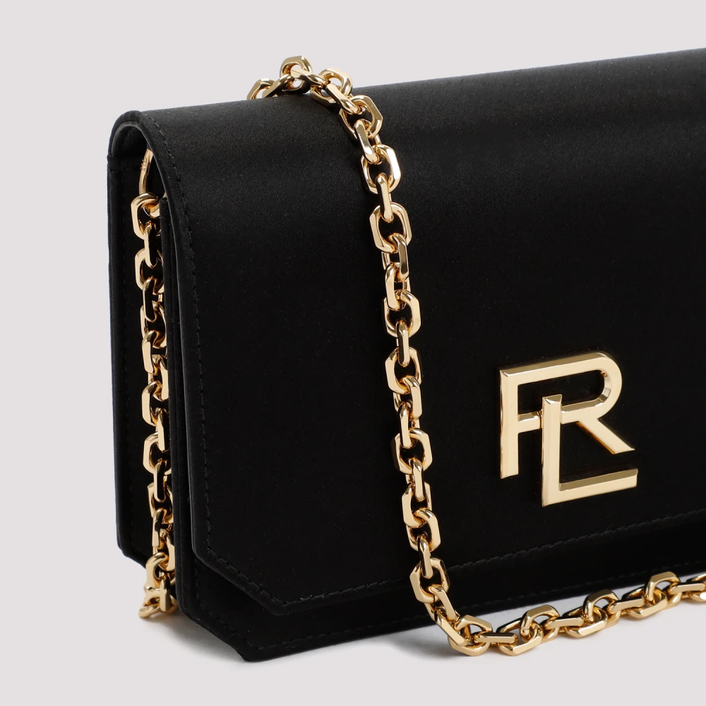 Ralph Lauren Zwarte Chain Wallet Collectie Black Dames