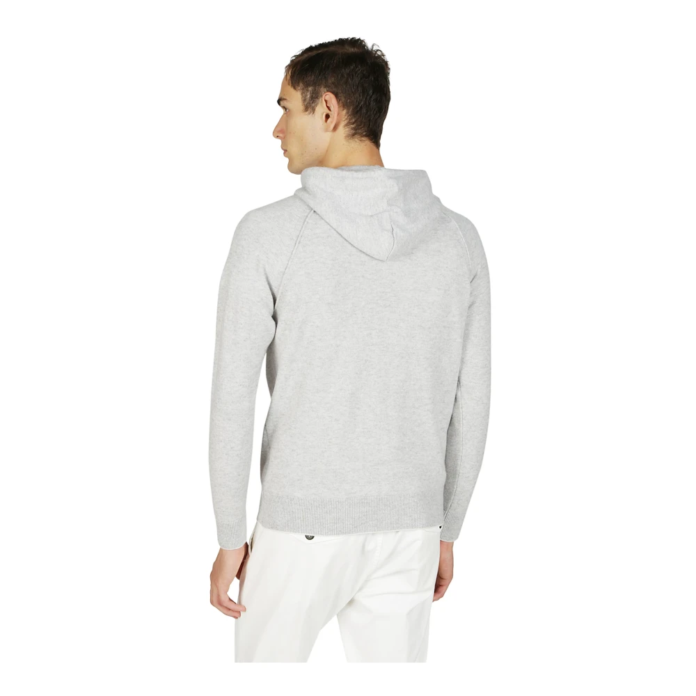 Eleventy Kasjmier Hoodie met Rits Gray Heren