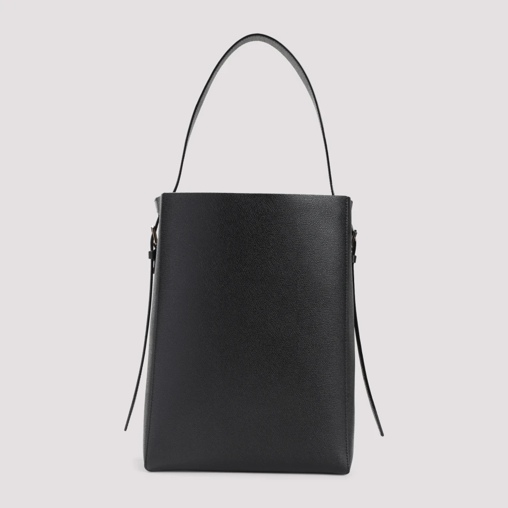 Valextra Middelgrote Zwarte Emmertas Black Dames