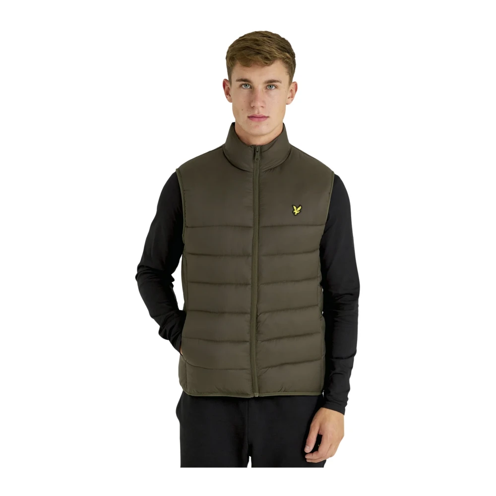 Lyle & Scott Olivgrön Vadderad Gilet - Vest Green, Herr