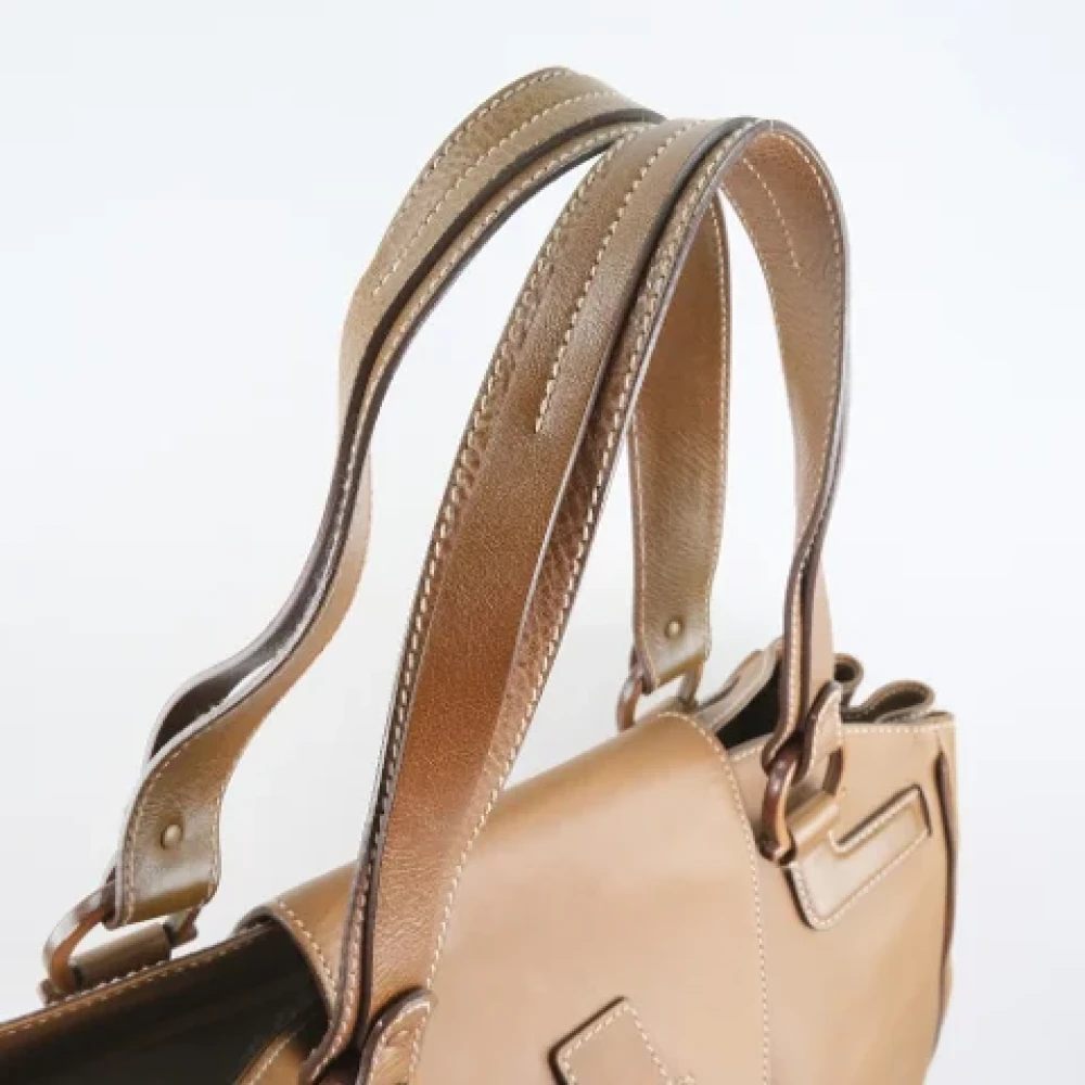 Salvatore Ferragamo Pre-owned Leather handbags Brown Dames
