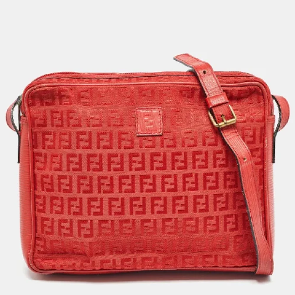Fendi Vintage Pre-owned Canvas fendi-bags Red Dames