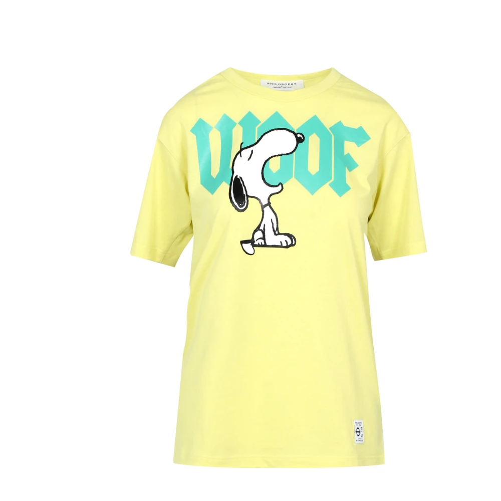 Philosophy di Lorenzo Serafini Snoopy Print Oversized T-shirt Yellow, Dam