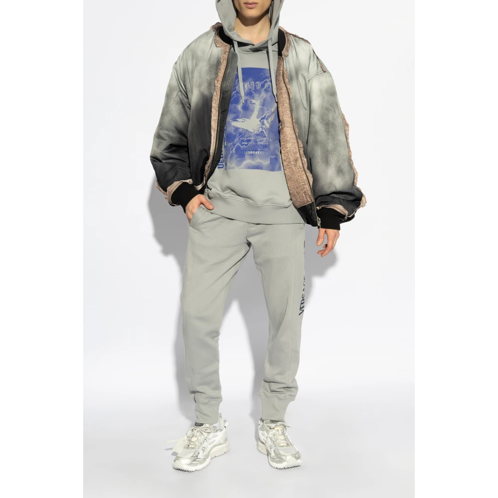 Versace Jeans Couture Sweatshirt met print Gray Heren