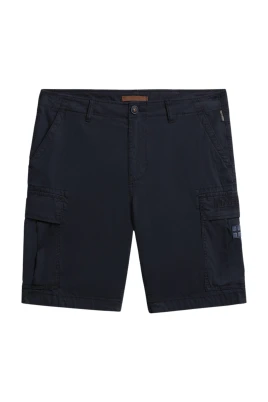 Blå Bomull Cargo Shorts