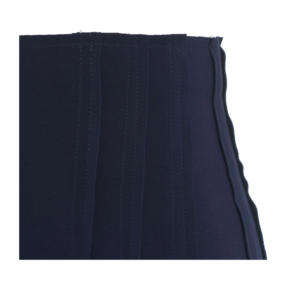 Norma Kamali Blauwe Flared Mini Rok Aw24 Blue Dames