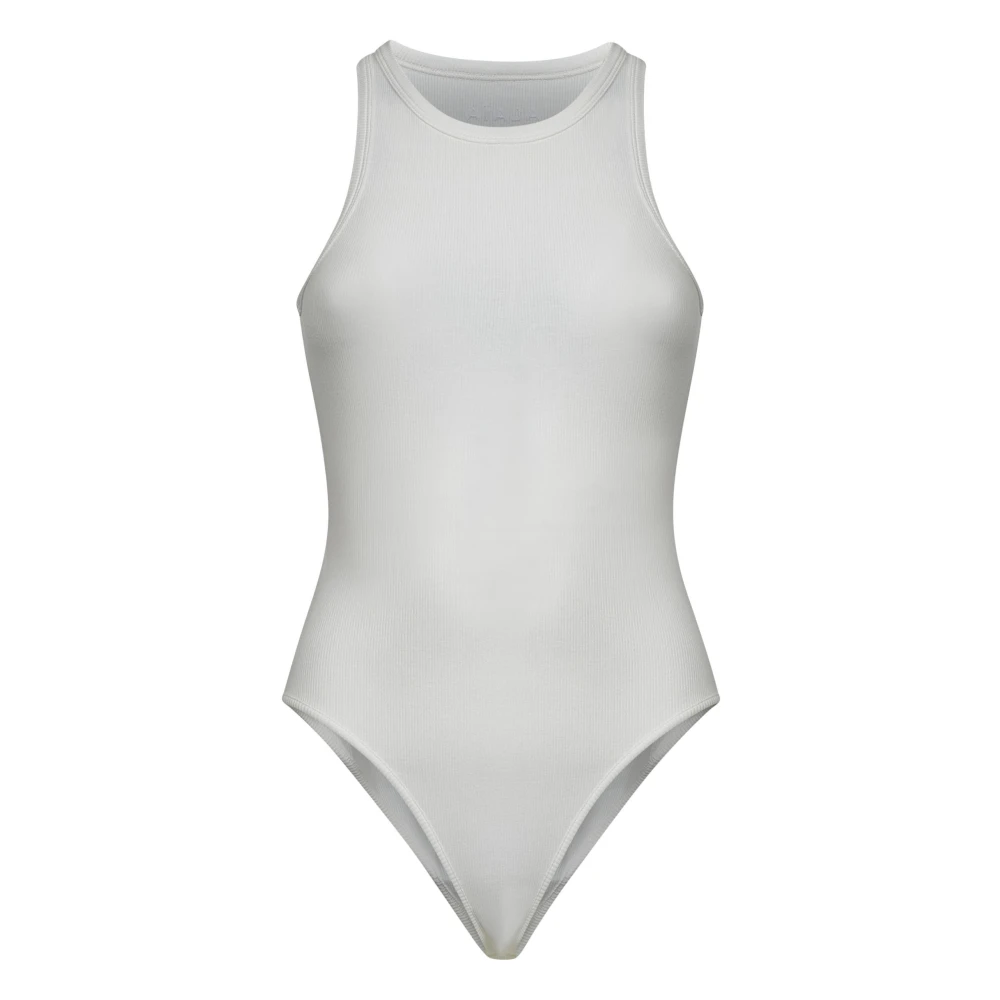 Alaïa White Full-Body, Female, M, Halter Bodysuit
