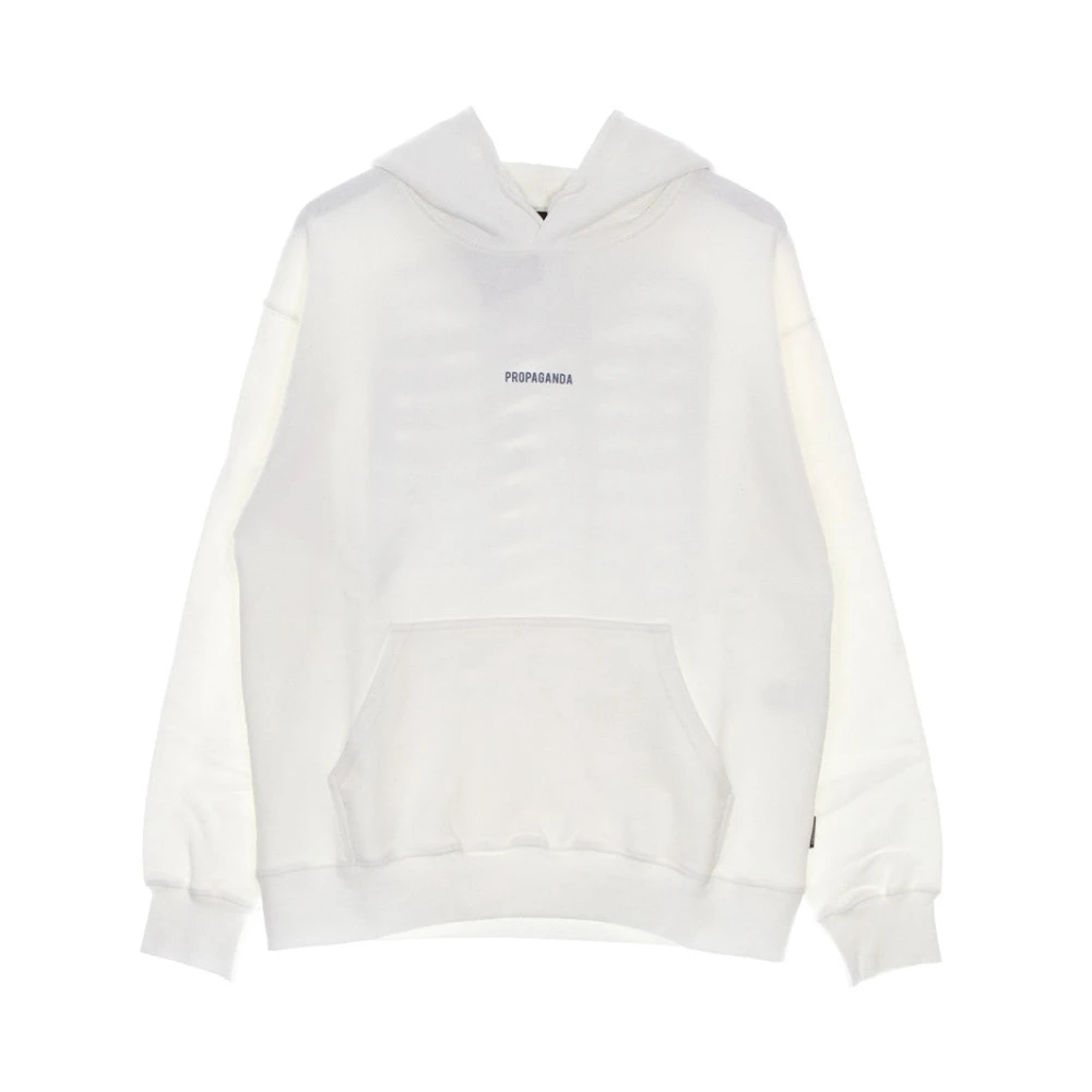 Propaganda Blauwe Lichtgewicht Hoodie met Ribbels White Heren