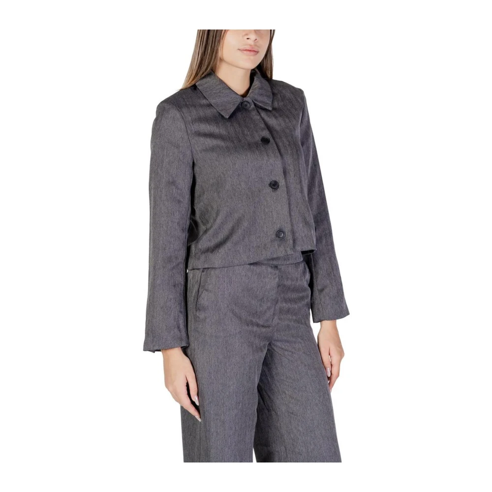 Jacqueline de Yong Polyester Blazer Collectie voor Vrouwen Gray Dames