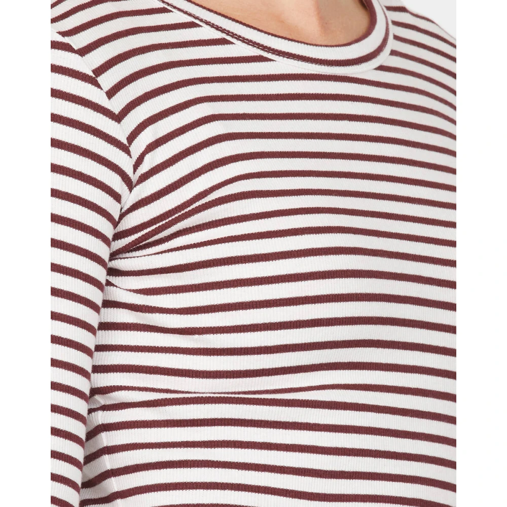 Sisters Point Lange Mouw Top in Eike Stijl Beige Dames