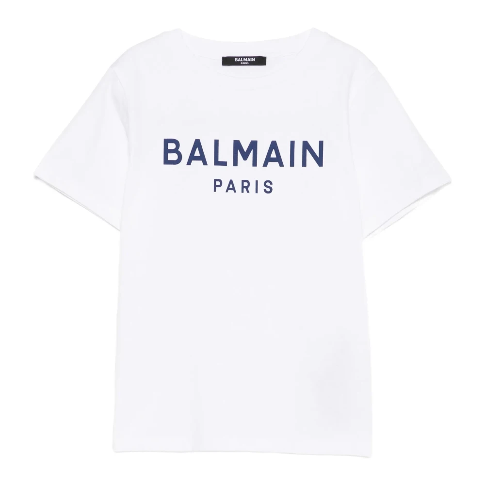 Balmain Boys White Crew Neck T-Shirt - Kids Short Sleeve T-Shirts - 4 Y - Kids