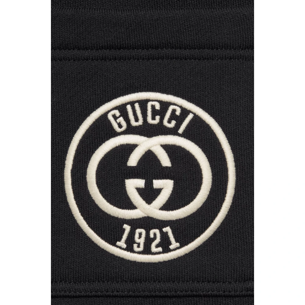 Gucci Logo GG Sweatpants Black Dames