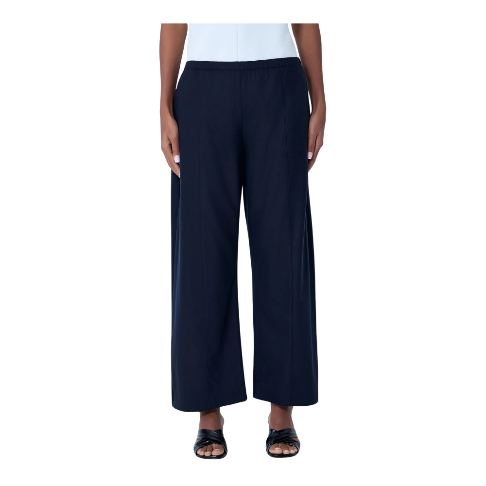 Khaite Blue Wide Trousers, Female, M, Clover Trousers