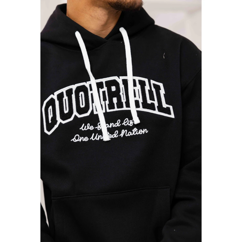 Quotrell Universiteit Hoodie Trainingspak Zwart Wit Black Heren