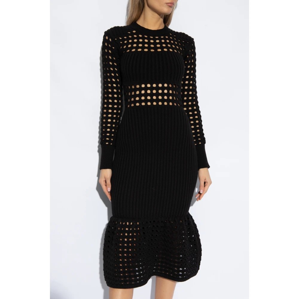 alexander mcqueen Openwork jurk Black Dames