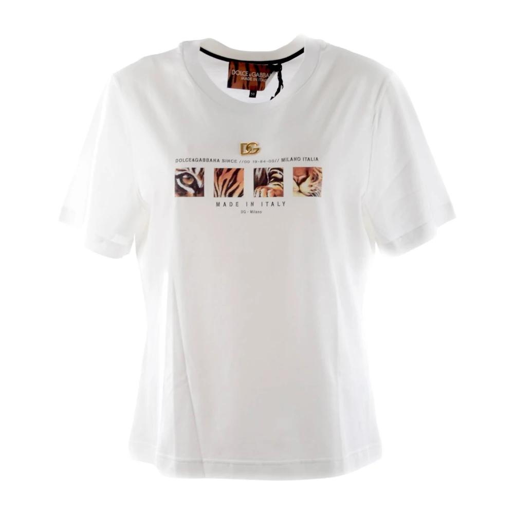 Dolce & Gabbana Dames Tiger T-shirt White Dames