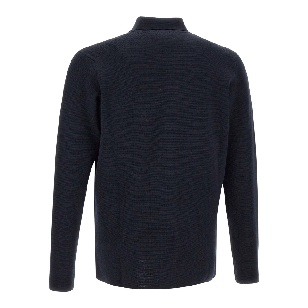 Filippo De Laurentiis Wollen Field Jacket Navy Blauw Blue Heren