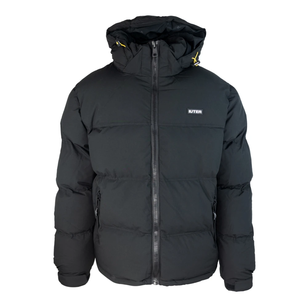 Iuter Zwarte Waterdichte EcoDown Winterjas Black Heren
