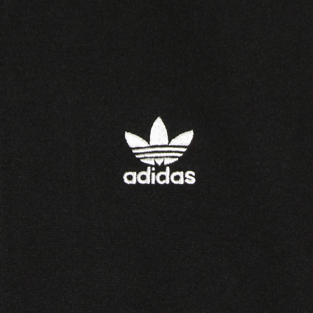 Adidas Lange Zwarte Tricot Jas Black Dames