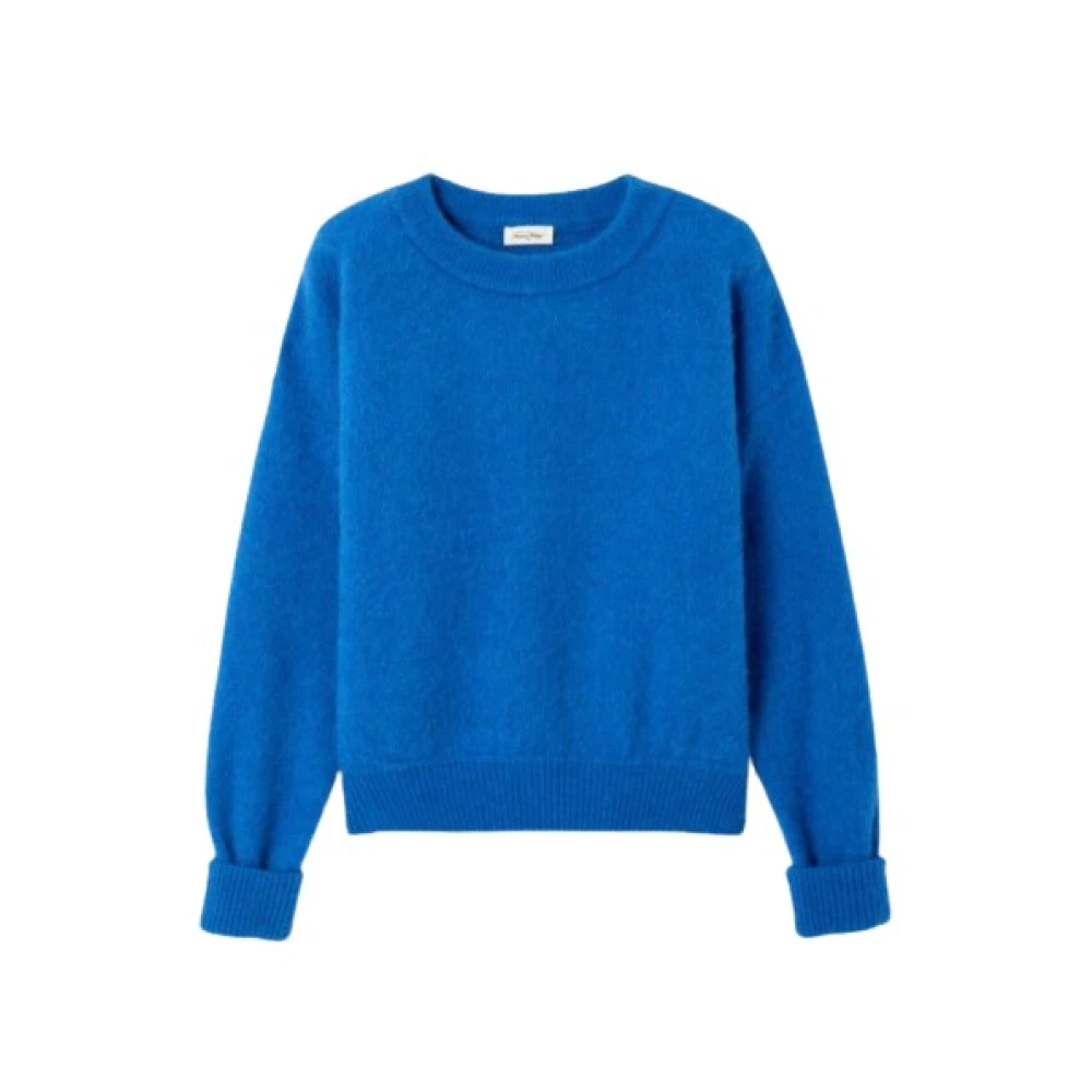 American Vintage Women's Blue Round-Neck Knitwear, Xs/S, Vitow Jumper