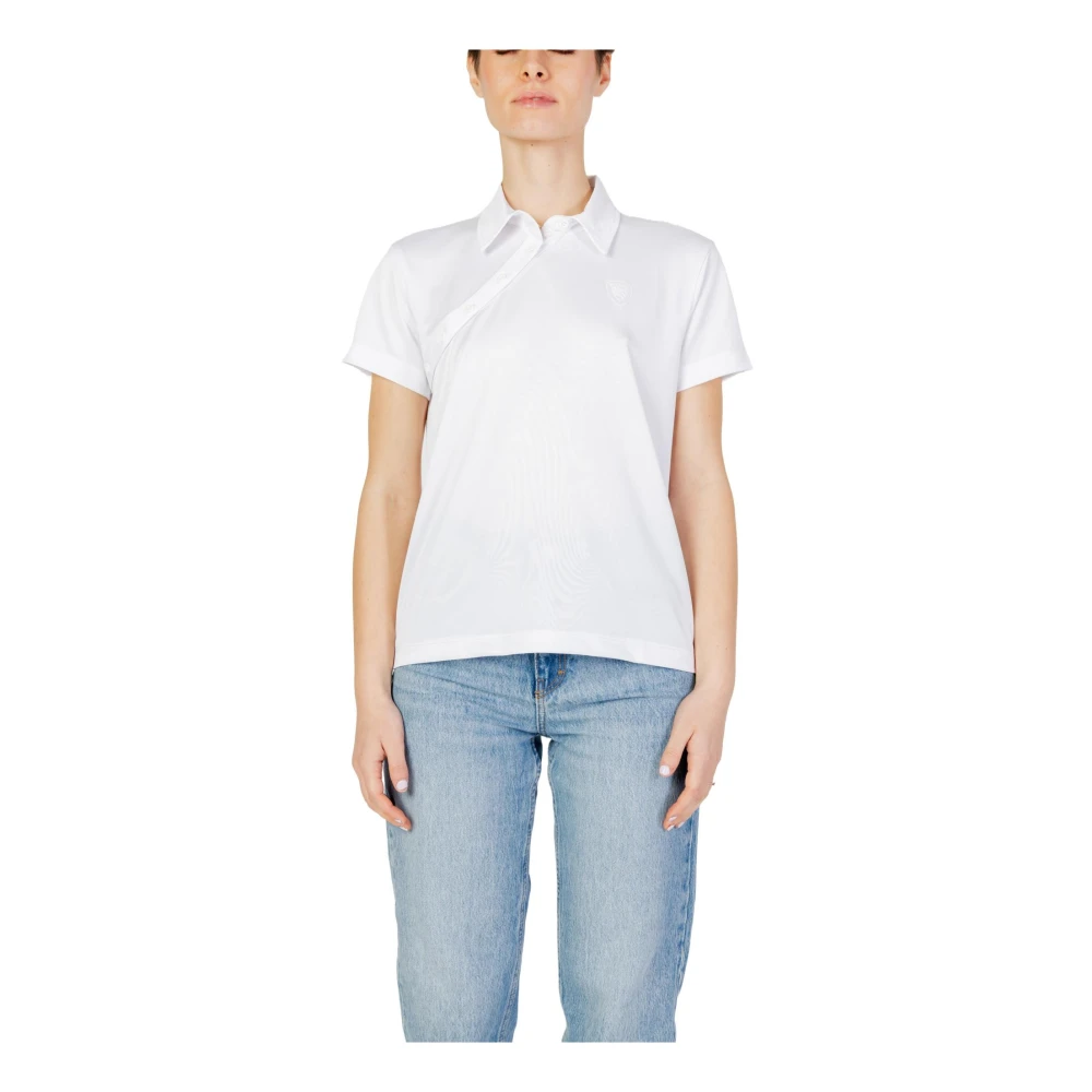 Blauer Dames T-Shirt Lente Zomer Collectie White Dames