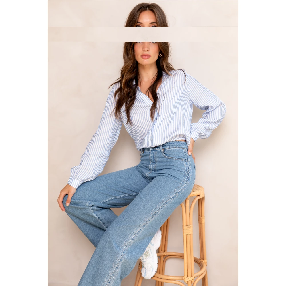 Freebird Bellina Blouse in Lichtblauw Blue Dames