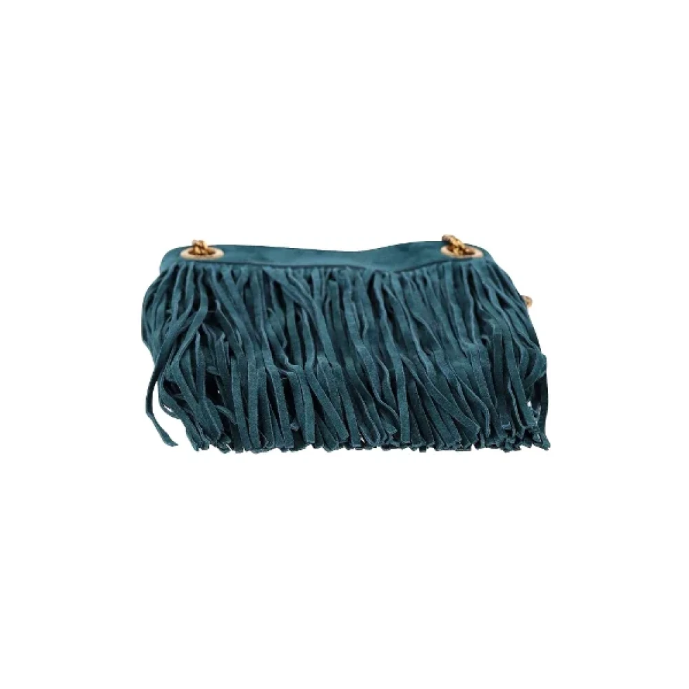 Yves Saint Laurent Vintage Pre-owned Suede crossbody-bags Green Dames