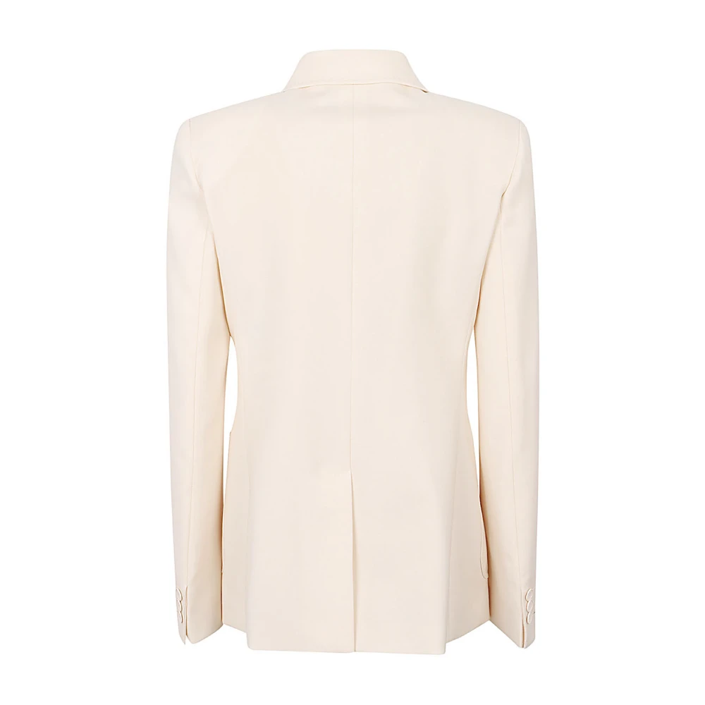 Max Mara Weekend Ivoor wollen jasje met dubbele rij knopen Beige Dames
