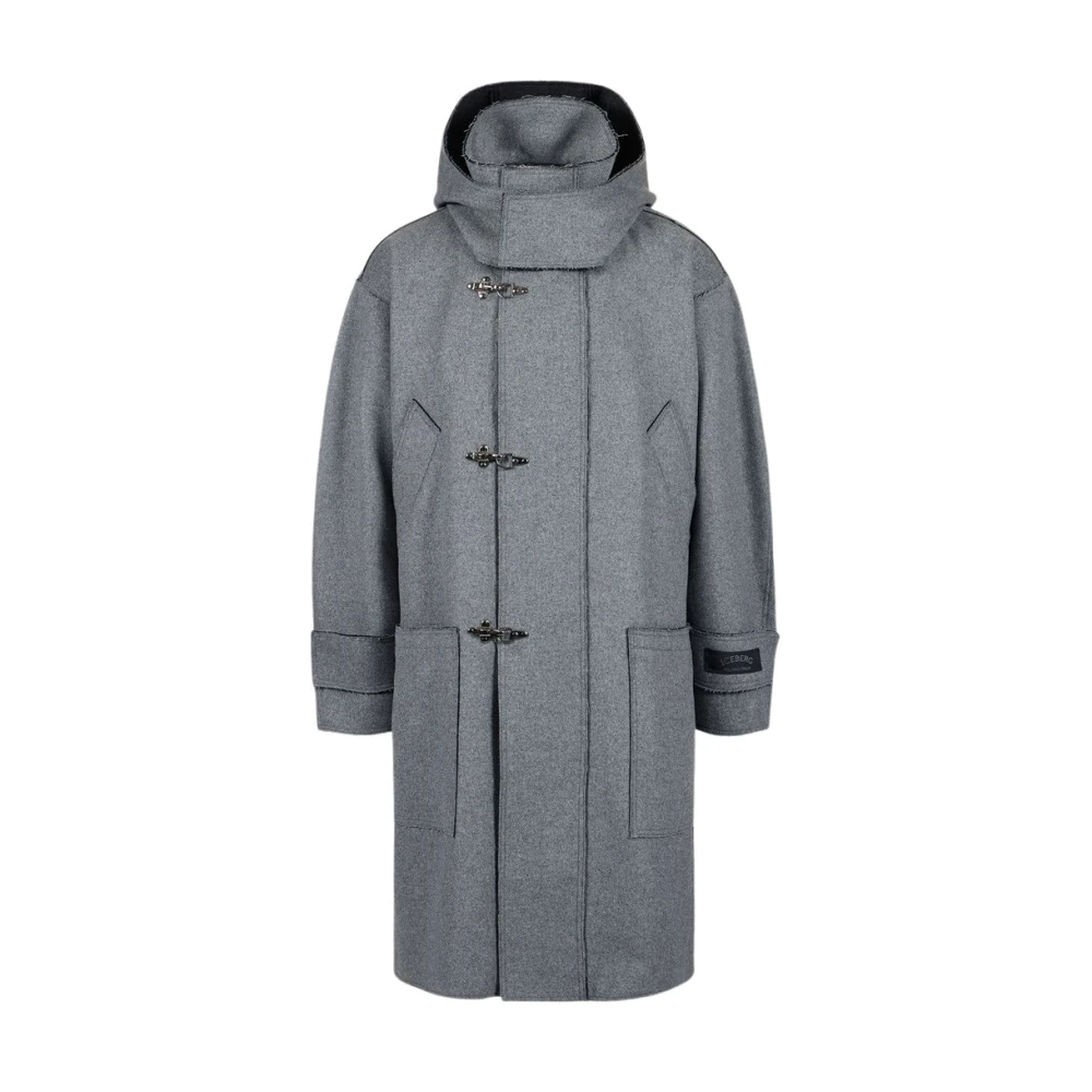 Iceberg Dufflejas van dubbele stof Gray Heren