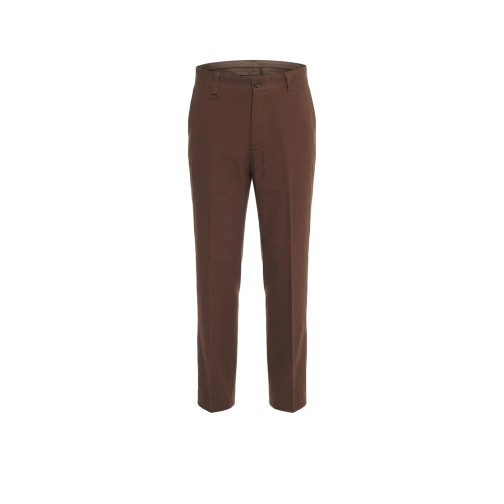 Paolo Pecora Men's Brown Duomo Relaxed Fit Chino - Chinos - M - Trousers