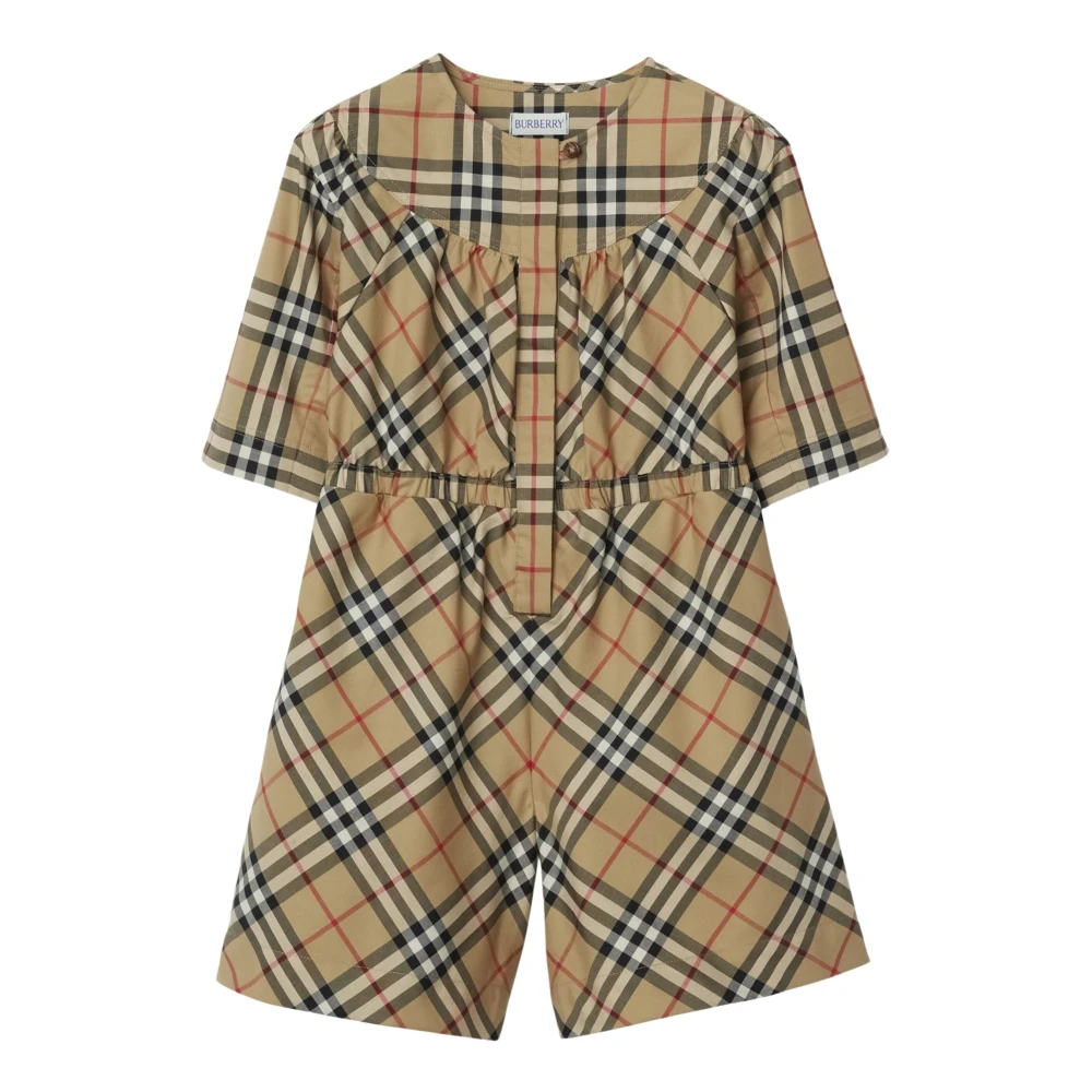 Burberry Vintage Check Katoenen Poplin Broek Brown Dames