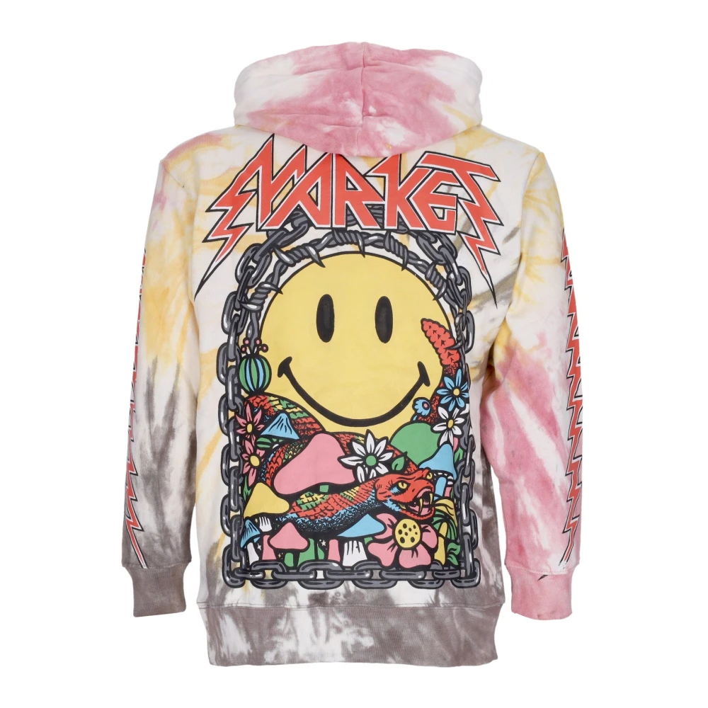 Market Tie-dye Smiley Hoodie Lange Mouwen Multicolor Heren