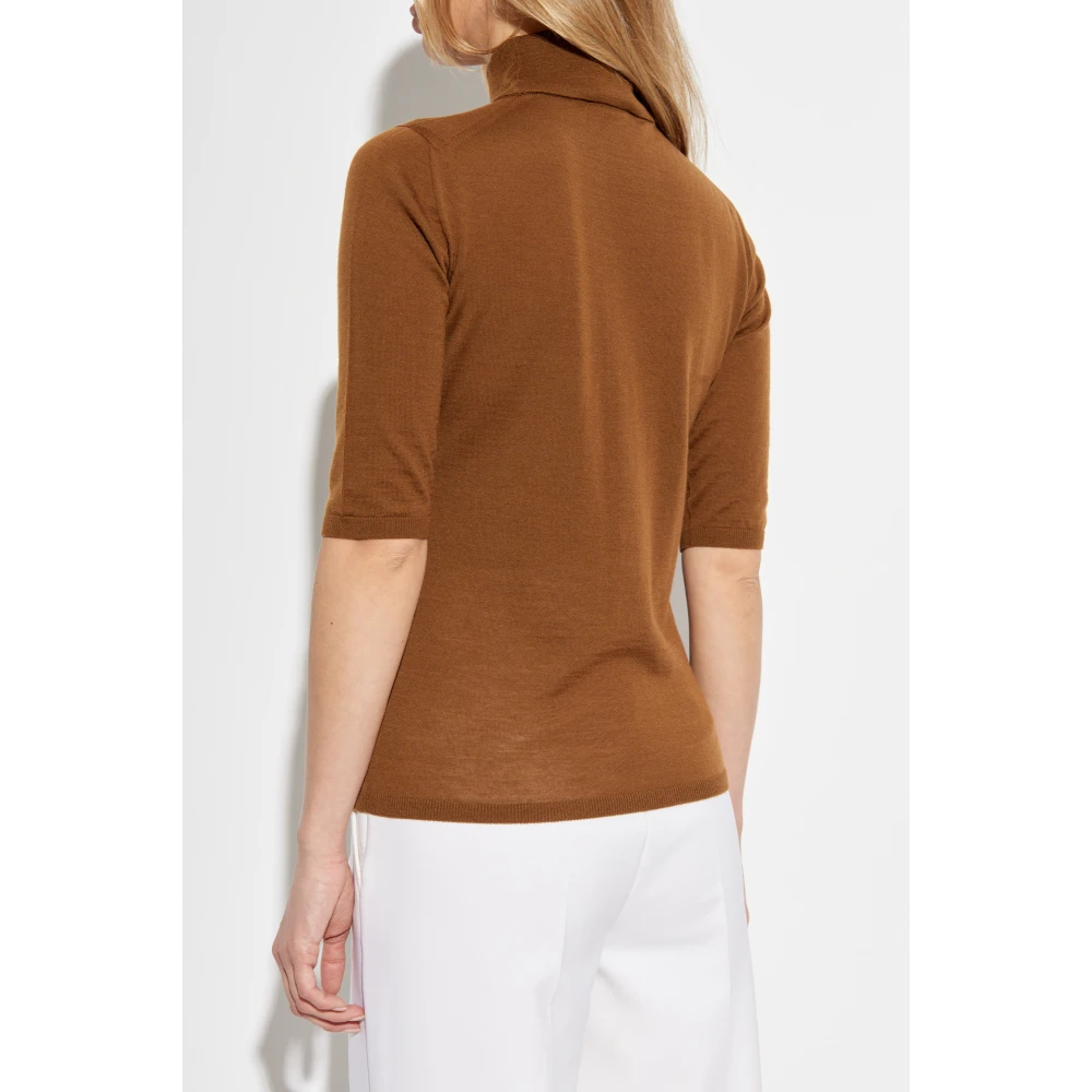 Max Mara Turtleneck Cięcina Brown Dames