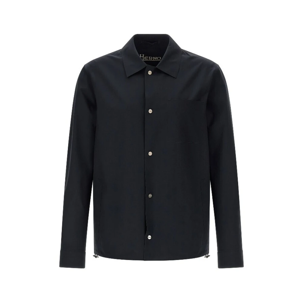 Herno Men's Blue Light Jackets, M, Essence Shacket