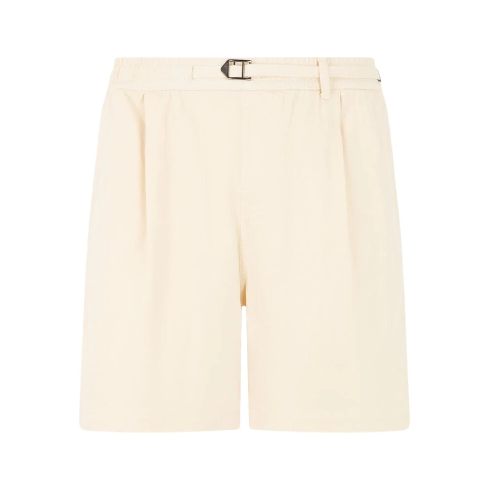 Roberto Cavalli , Casual Shorts, Male, White, M, Cotton Shorts With Belt