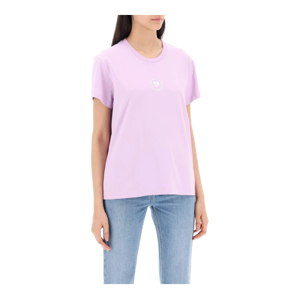 Stella Mccartney Hart Iconic Mini T-Shirt Purple Dames