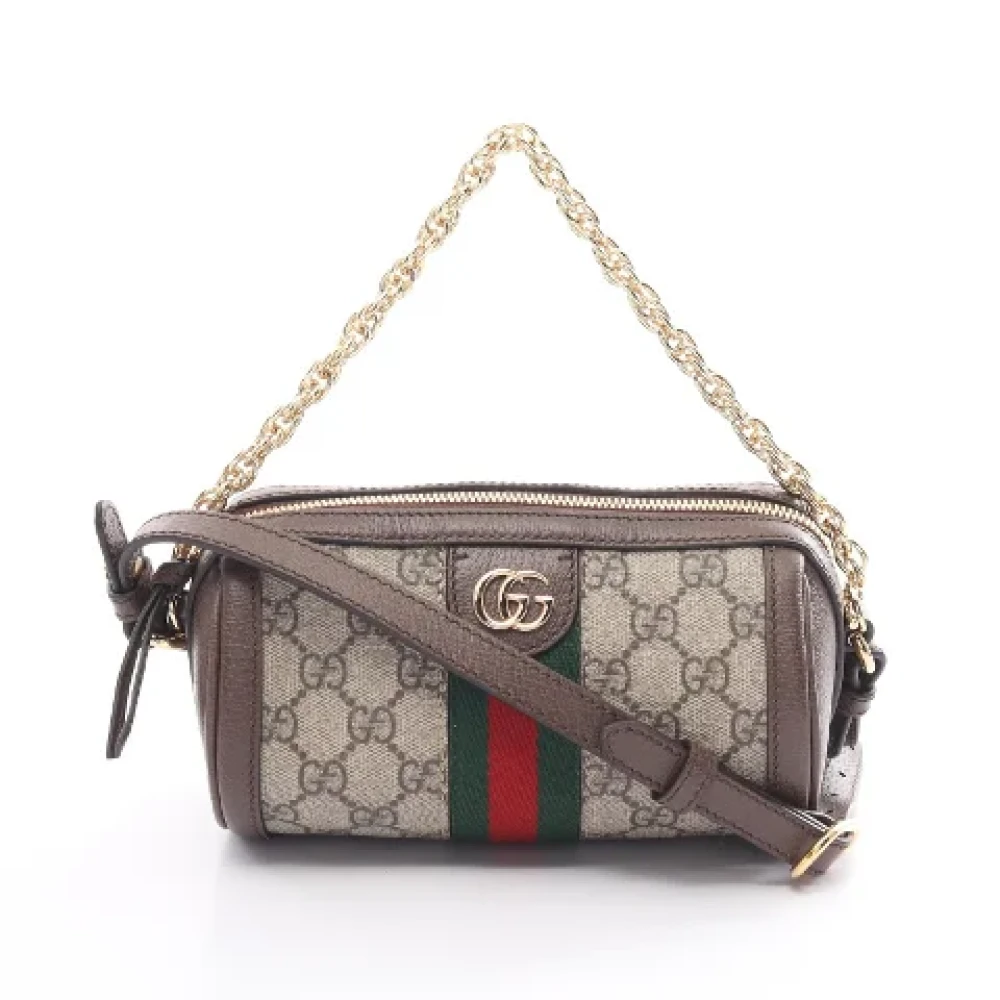 Gucci Vintage Pre-owned Canvas crossbody-bags Beige Dames