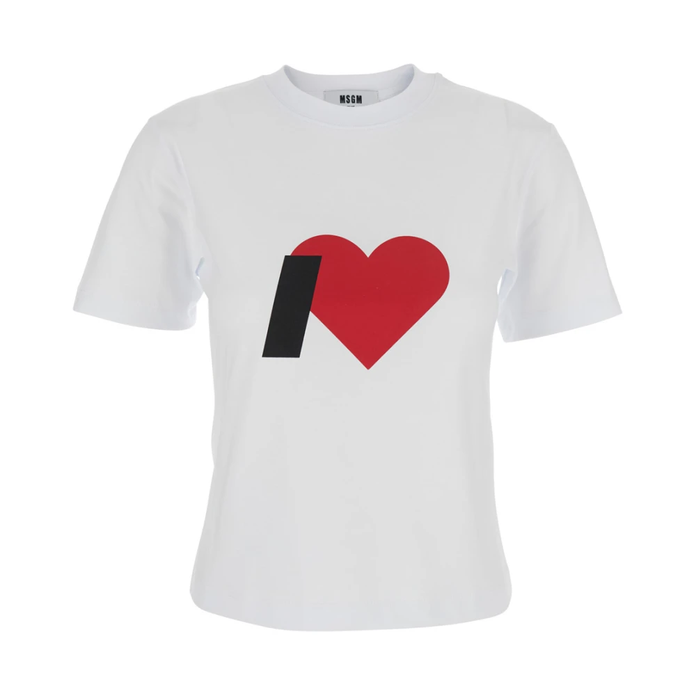 Msgm - Tops > T-Shirts - White - Msgm - Modalova