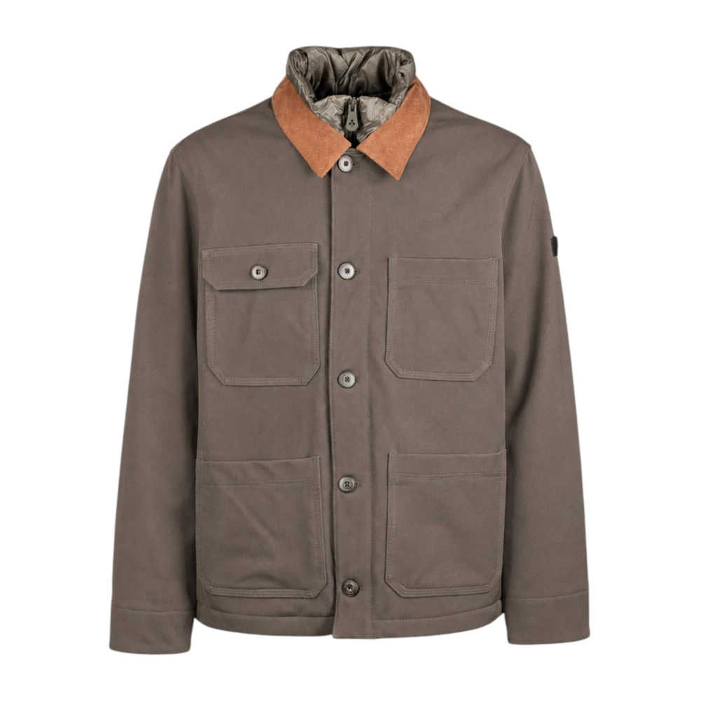 Peuterey Coat With Corduroy Collar And Patch Pockets - Image 3