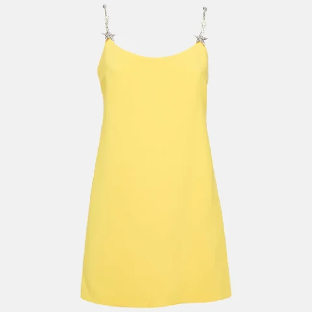 Miu Pre-owned Fabric dresses Yellow Dames