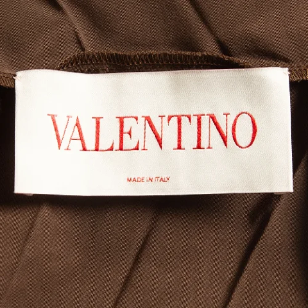 Valentino Vintage Pre-owned Cotton dresses Brown Dames
