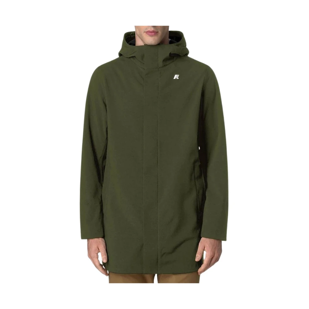 K-Way Blue Bonded Jacket Windproof Water-Repellent - Male - Single-Breasted Coats - Blue - 2XL - Coats - Image 3