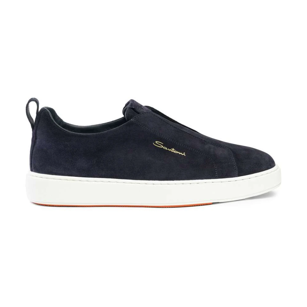 Santoni Casual Sneakers Blue, Herr