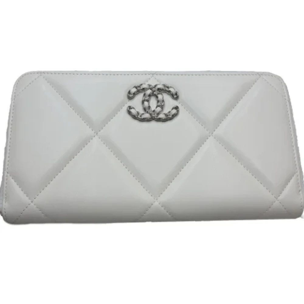 Chanel Vintage Pre-owned Leather wallets White Dames