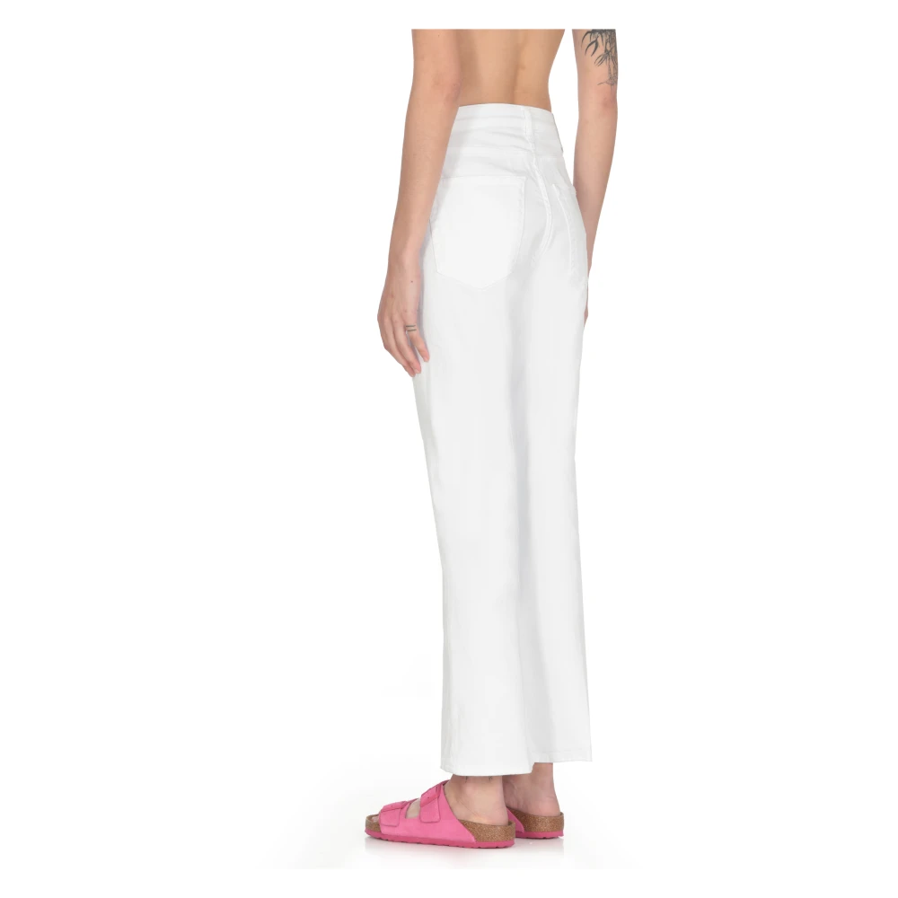 Dondup Witte Katoenen Jeans met Juweelknoop White Dames